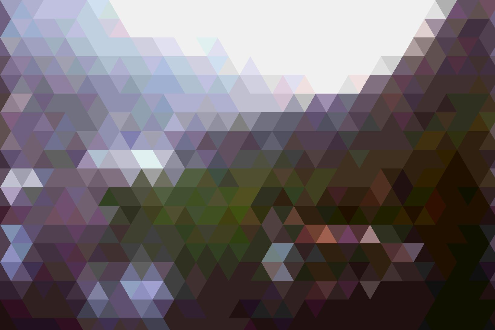 A low-granularity tessalated photo of me jumping into Lake 22. 2020