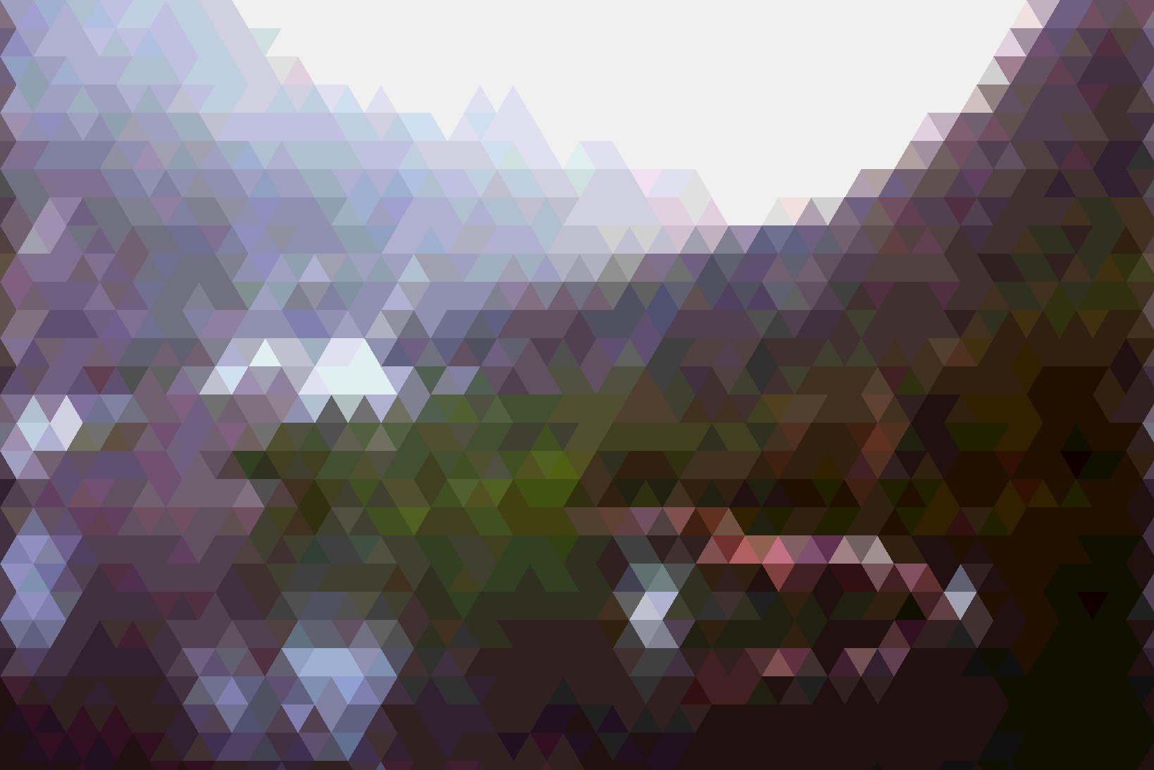 A high-granularity tessalated photo of me jumping into Lake 22. 2020